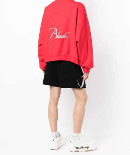 RHUDE embroidered half-zip sweatshirt