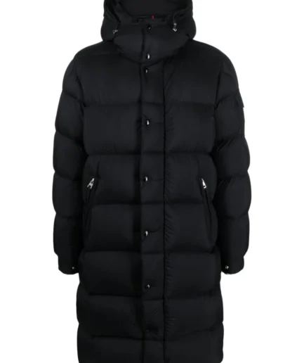 Moncler logo-patch padded coat