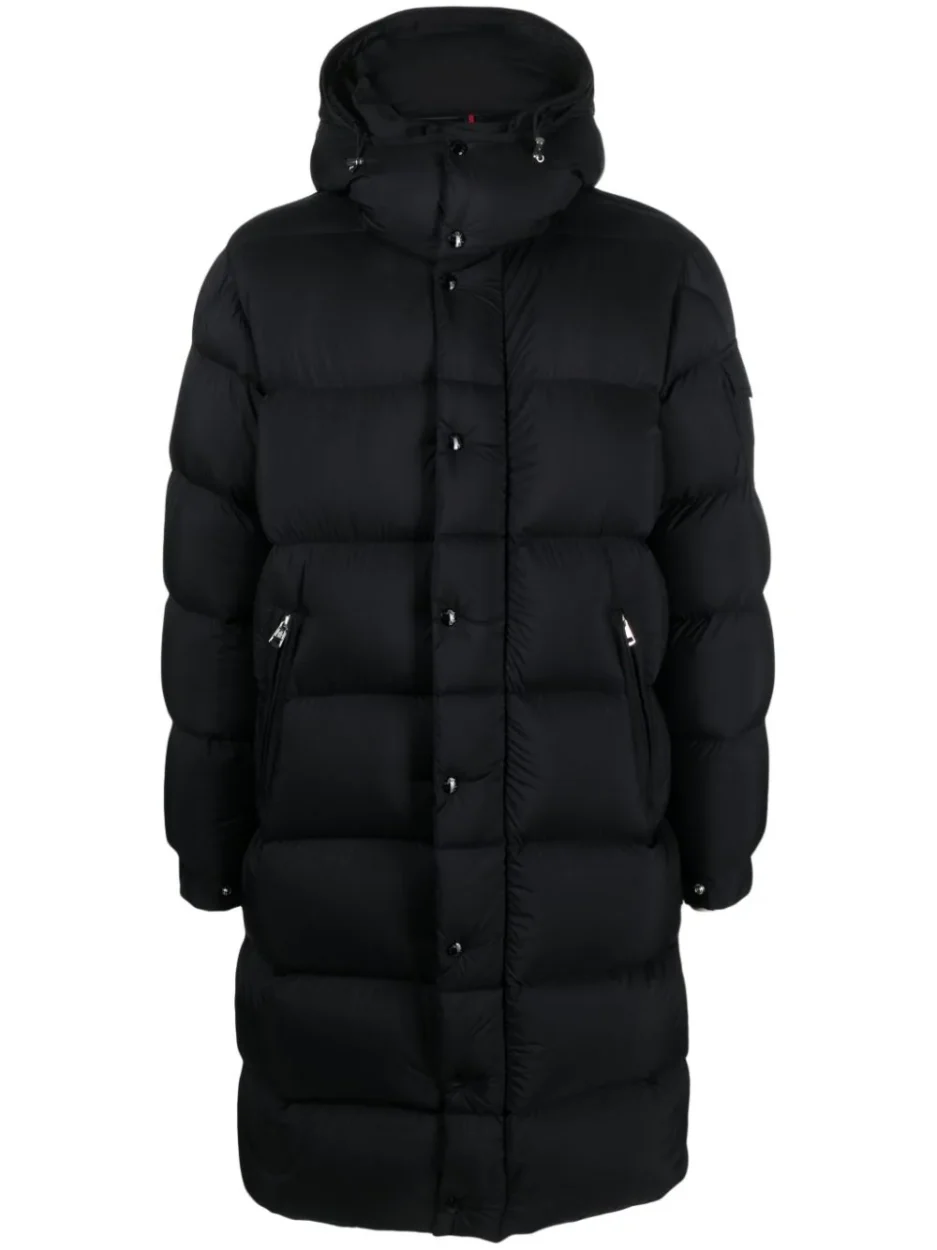 Moncler logo-patch padded coat