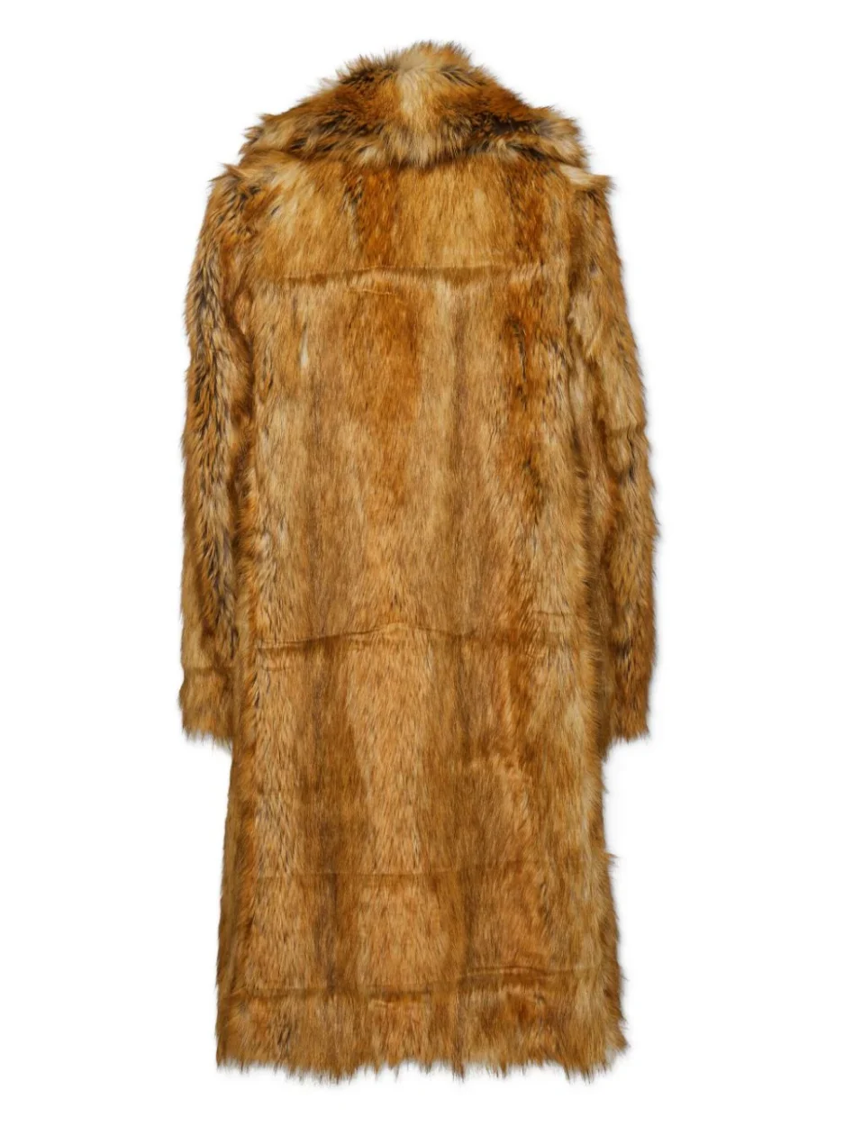 DSQUARED2 single-breasted faux-fur coat