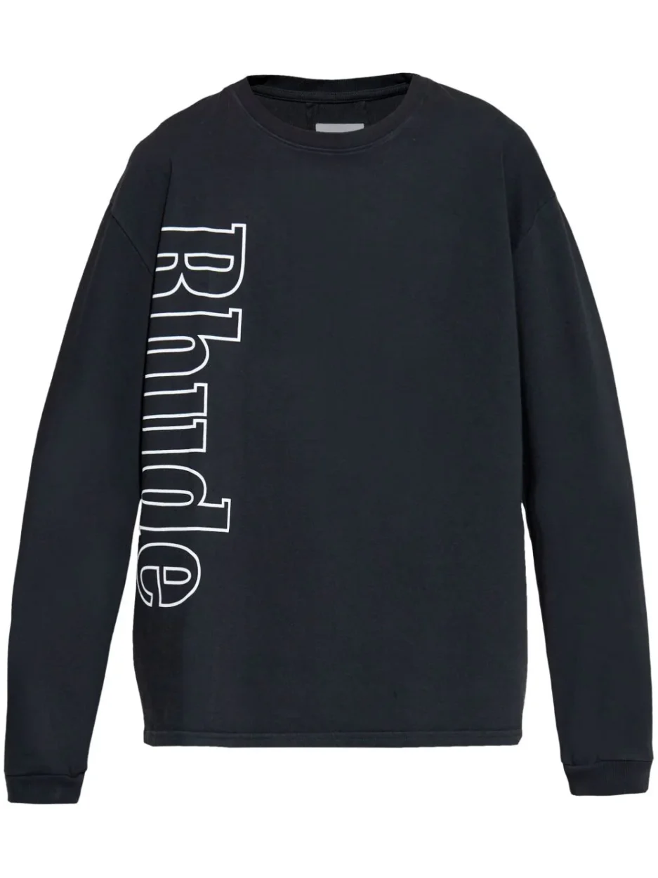 RHUDE logo-print cotton sweatshirt