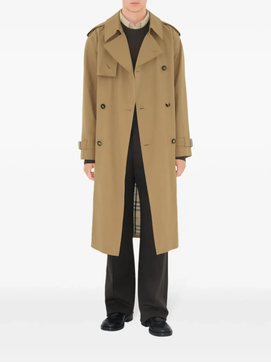 Burberry gabardine-weave trench coat