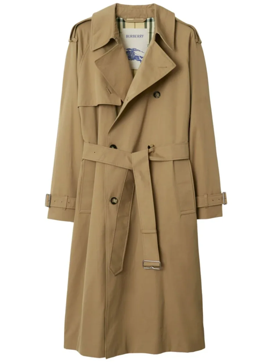 Burberry gabardine-weave trench coat