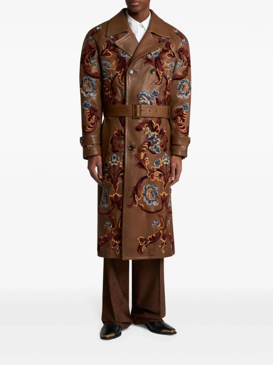 ETRO floral-embroidery coat