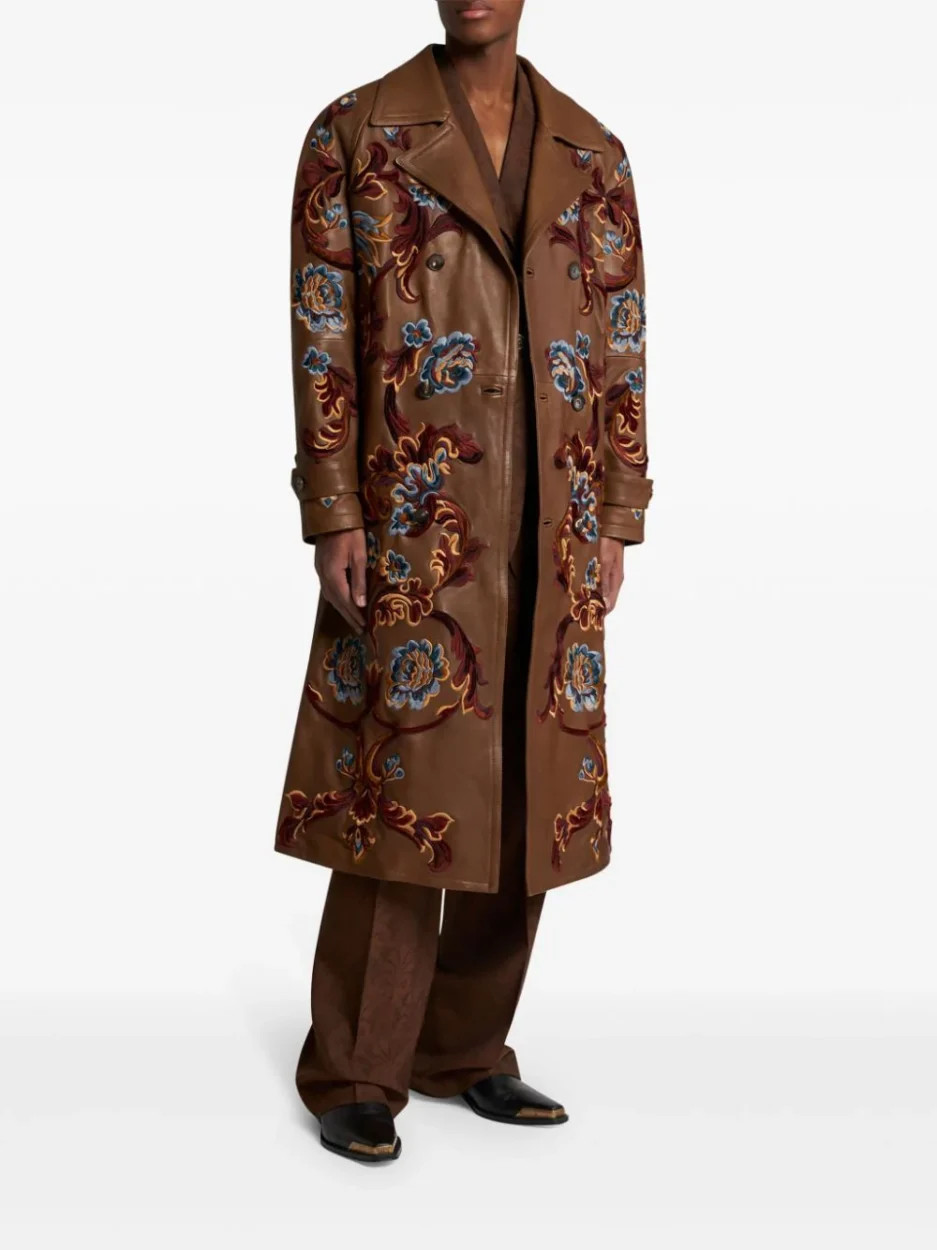 ETRO floral-embroidery coat