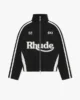 RHPF24JA02862 RHUDE SKI TRACK JACKET BLACK WHITE 1