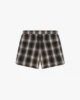 RHPF24SH01604 PLAID LOGO SHORT BLACK GREY 2