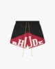 RHPF24SH01859 RHUDE YACHTING SHORT BLACK MAROON 1