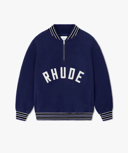 RHUDE QUARTER-ZIP VARSITY