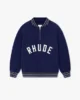 RHPS24JA12150137 RHUDE QUARTER ZIP VERSITY MIDNIGHT BLUE 1