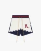 RHPS24SH17504142 RHUDE ST CROIX KNIT SHORT CREAM NAVY RED 1