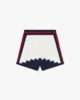 RHPS24SH17504142 RHUDE ST CROIX KNIT SHORT CREAM NAVY RED 2