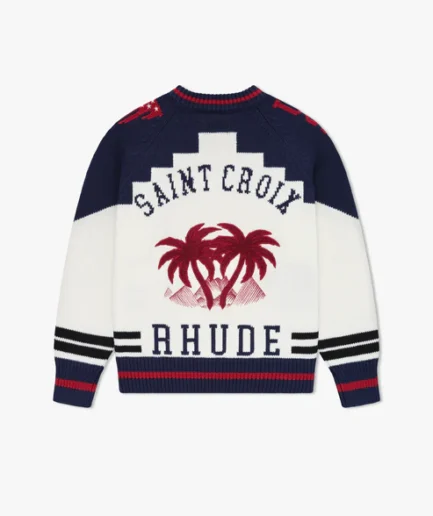 RHUDE ST. CROIX KNIT ZIP-UP