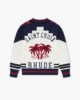 RHPS24SW07504142 RHUDE ST CROIX KNIT ZIP UP CREAM NAVY RED 2