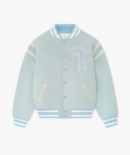 MINT WOOL LIGHTNING VARSITY