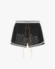 RHSS24SH09845372 RHUDE BASKETBALL SWIM TRUNKS BLACK WHITE 1