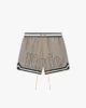 RHSS24SH09845372 RHUDE BASKETBALL SWIM TRUNKS KHAKI WHITE 1