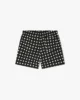 RHSS24SH10016119 RHUDE LOGO POLKA DOT SWIM SHORTS BLACK WHITE 2