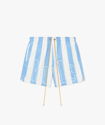 RHUDE LOGO STRIPED TRUNKS