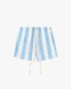 RHSS24SH11320199 RHUDE LOGO STRIPED TRUNKS WHITE LIGHT BLUE 1