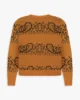 Rhude Bandana Knit Cardigan Sweatshirt Orange Black1