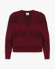 Rhude Bandana Knit Sweatshirt Maroon Black