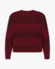 Rhude Bandana Knit Sweatshirt Maroon Black1