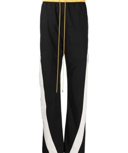 Rhude Men's Black Contrast-Side Panel Track Pants