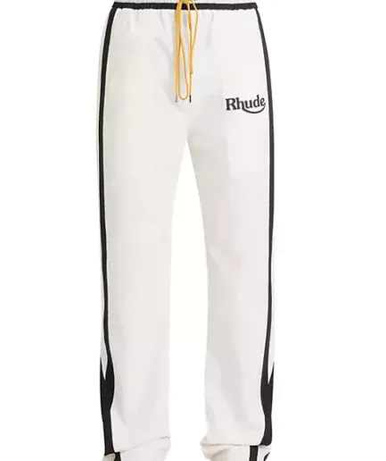 R H U D E Ski Striped Cotton-Blend Track Pants