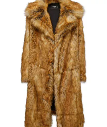 DSQUARED2 single-breasted faux-fur coat