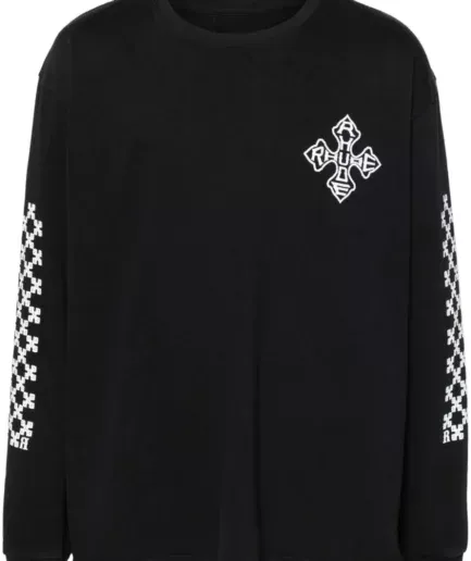 RHUDE Cross-print cotton sweatshirt