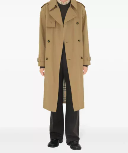 Burberry gabardine-weave trench coat