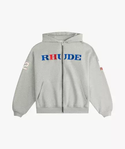 RHUDE RACING ZIP-UP HOODIE