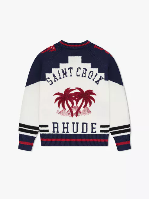 RHUDE ST. CROIX KNIT ZIP-UP