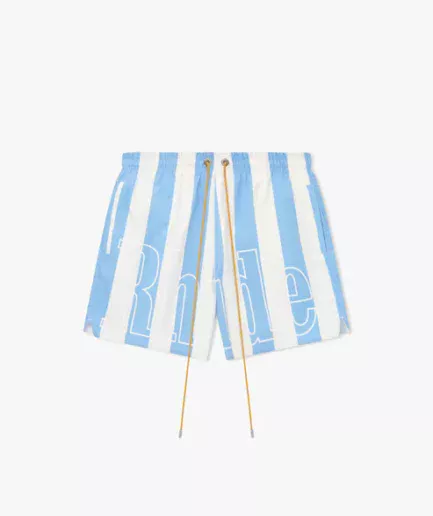 RHUDE LOGO STRIPED TRUNKS