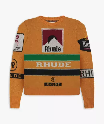 Rhude Ayrton Knit Sweatshirt Yellow