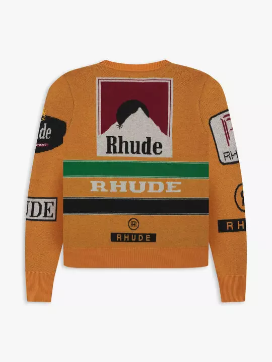 Rhude Ayrton Knit Sweatshirt Yellow